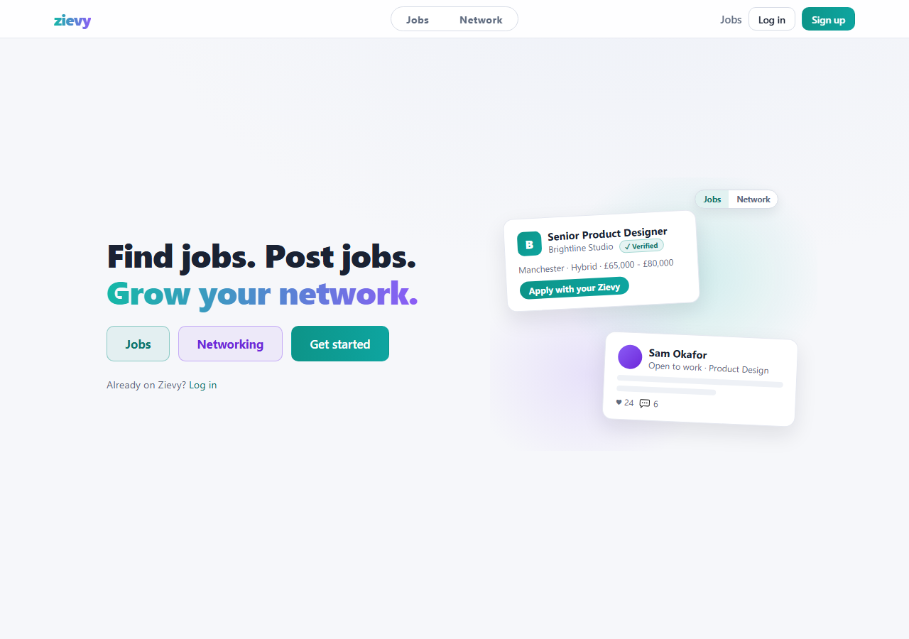 Zievy homepage